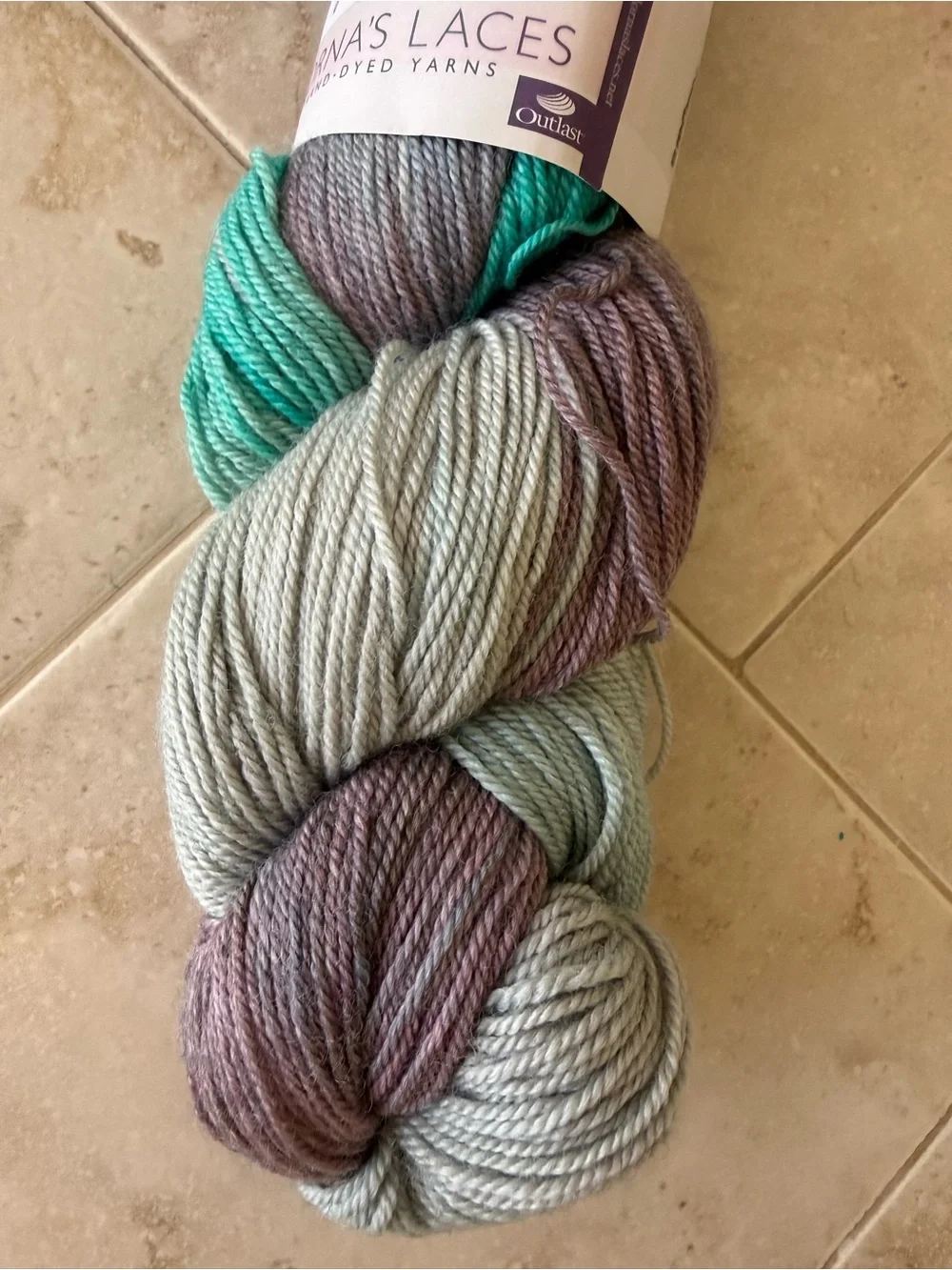 Lorna's Laces Hand-Dyed Yarn - Niagara Teal & Gray